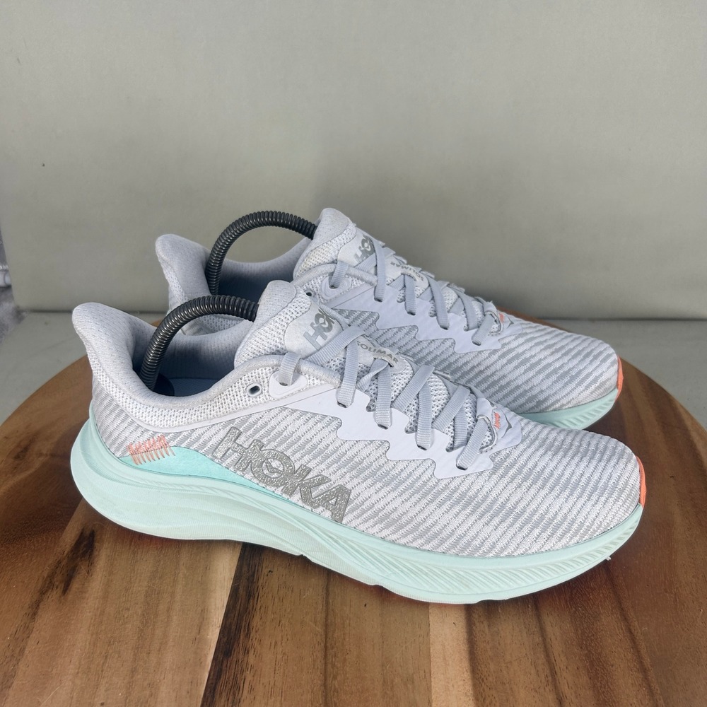 Hoka One One Solimar Womens Running Shoes 10 Grey Blue Cushioned Comfort